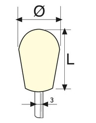 Best - H Tipi Saplı Parlatma Keçesi
