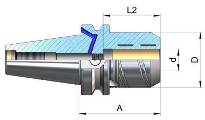 Hidrolik Takım Tutucu, Kısa Rijit (Form ADB) 4