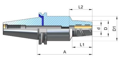 Hidrolik Takım Tutucu, Uzun (Form ADB)