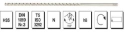 MTE - HSS DIN 1869 - 3 Silindirik Saplı Çok Uzun Matkap Ucu N Tipi