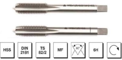 HSS DIN 2181 Metrik İnce Vidalı 2'li Takım Kılavuzu