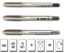 MTE - HSS DIN 352 Metrik Normal Vidalı 3'lü Takım Kılavuzu