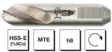 HSS -E (%8Co) MTE Normu Punta Çürütme Matkap Ucu - Kısa (Havalı Tabancalar İçin )