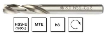 HSS -E (%8Co) Normu Punta Çürütme Matkap Ucu - Uzun( El Breyzi İçin)