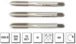 MTE - HSS - E DIN 352 Metrik Normal Vidalı 3'lü Takım Kılavuzu