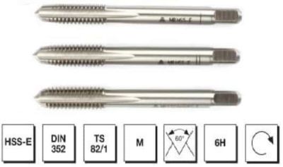 HSS - E DIN 352 Metrik Normal Vidalı 3'lü Takım Kılavuzu