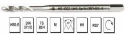 MTE - HSS - E DIN 371/C Metrik Normal Vidalı Helis Kanallı Makina Kılavuzu