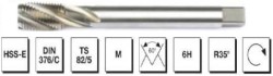 MTE - HSS - E DIN 376/C Metrik Normal Vidalı Helis Kanallı Makina Kılavuzu