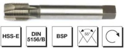 HSS - E DIN 5156/B Whitworth Boru Vidalı Eğik Ağız Bilemeli Makina Kılavuzu