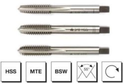 MTE - HSS MTE Normu Whitworth Normal Vidalı 3'lü Takım Kılavuzu