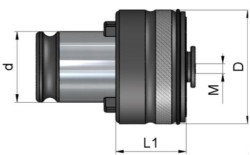 Kılavuz tutucu emniyetli M5-M24 - Thumbnail