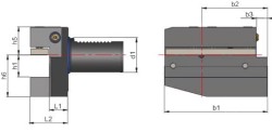 Radyal kater tutucu B5 Formu sağ,uzun - Thumbnail