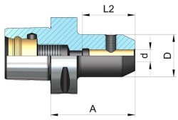 Veldon tutucu DIN 6359 Silindirik şaftlı DIN 1835-B 15 - Thumbnail